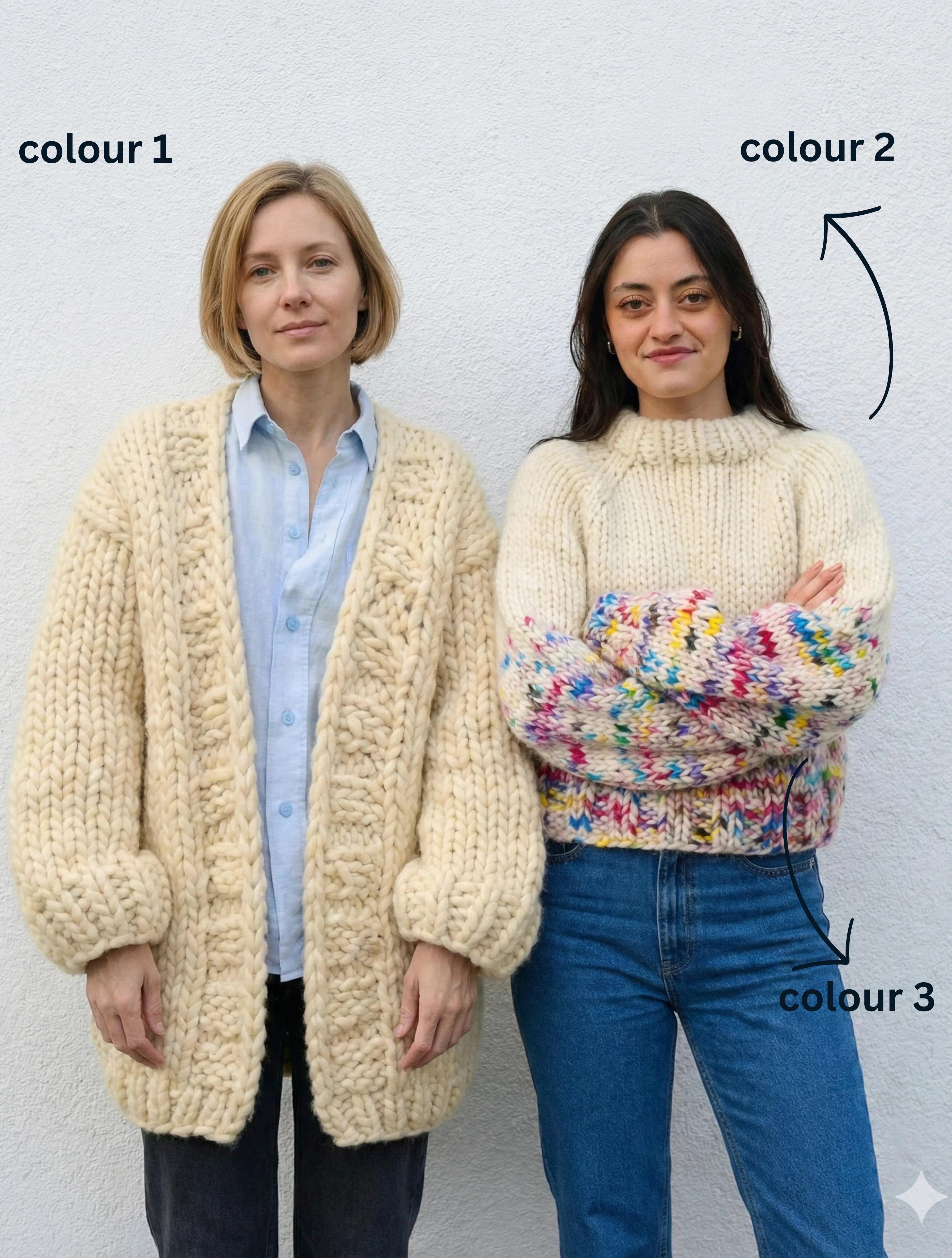 2 Kits Bundle | Simone Cardigan + Rainbow Sweater - Image 4