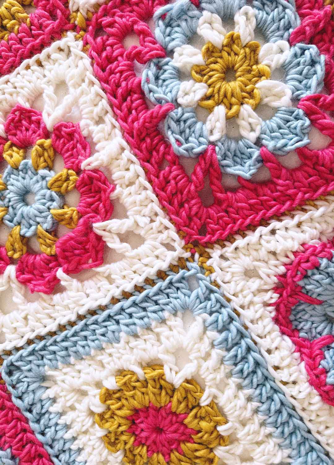 Crochet Granny Square Stitch Sampler Blanket Kit - Yummy Version - Image 2