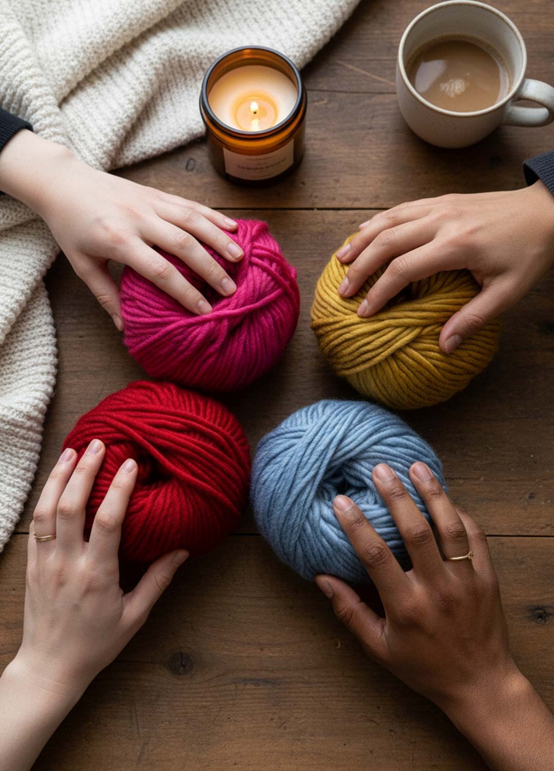 Friendsgiving Knitting Party Kit - Knit Matching Scarves - Image 9