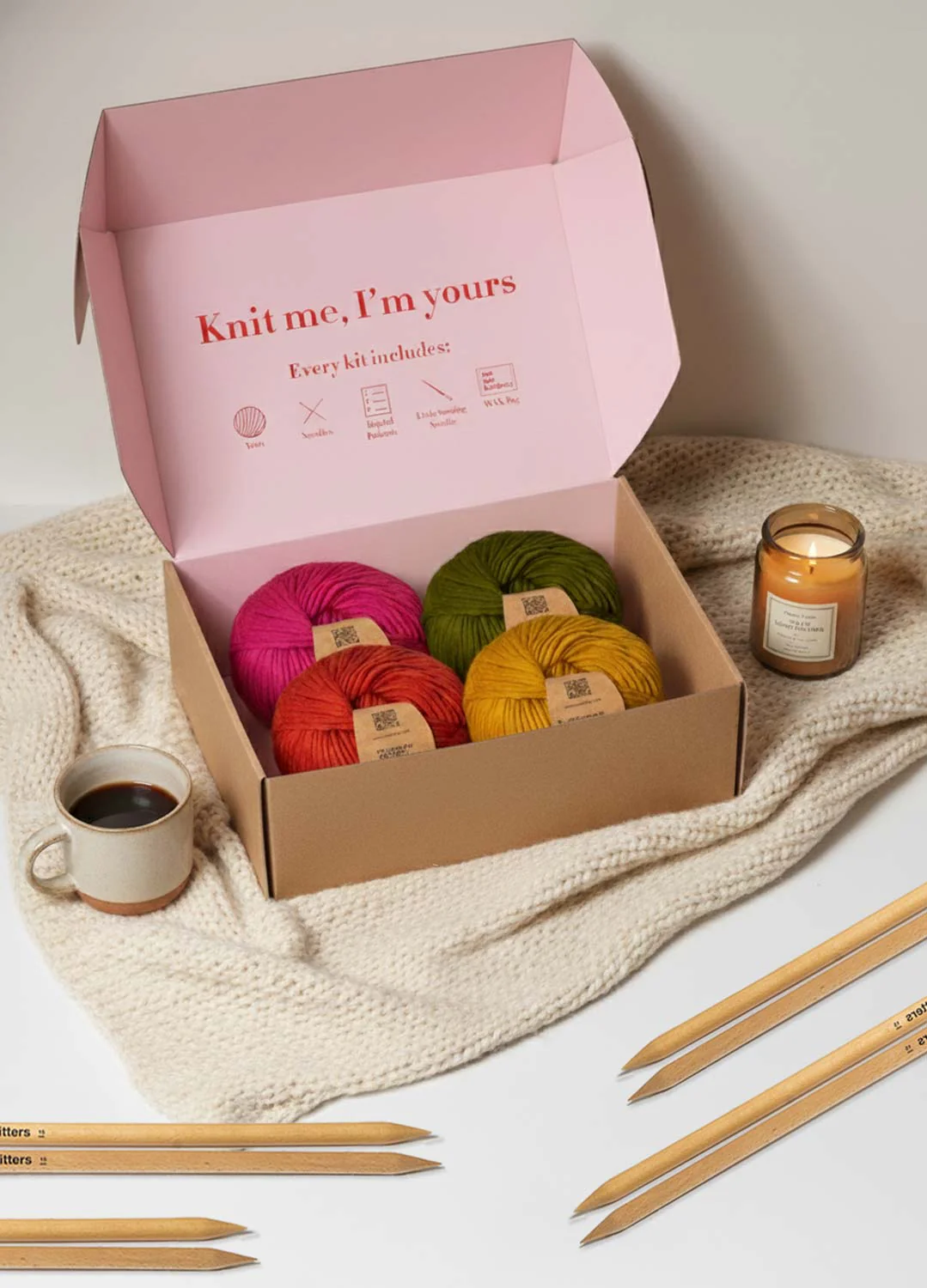 Friendsgiving Knitting Party Kit - Knit Matching Scarves - Image 3