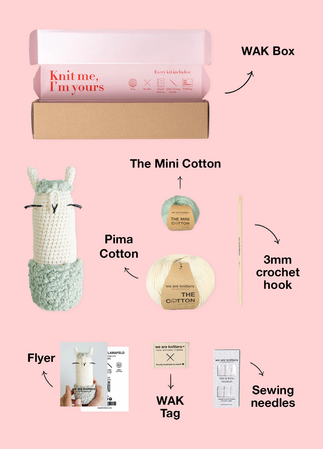 Llama Karl Llamafeld x @lalylaland Amigurumi Kit - Image 2