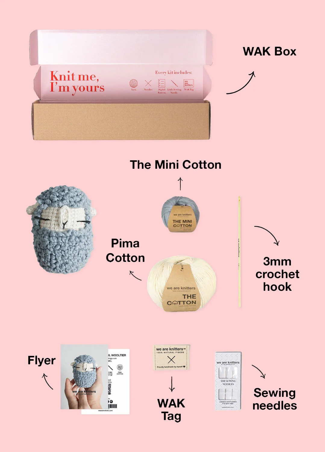 Sheep Jean-Paul Wooltier x @lalylaland Amigurumi Kit - Image 2