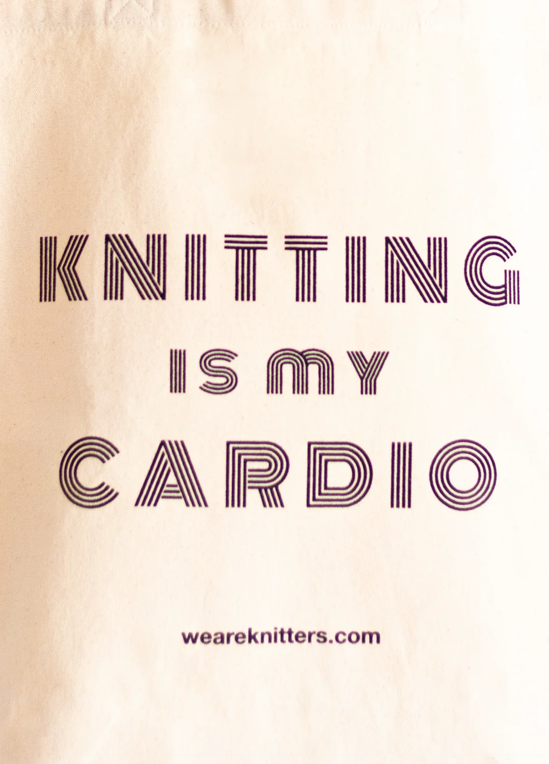 Tote Bag: Knitting is my Cardio - Image 2
