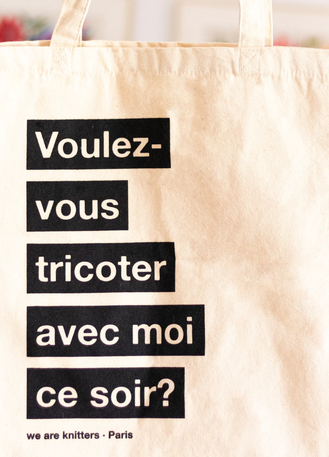 Tote Bag: Voulez vous tricoter - Image 2
