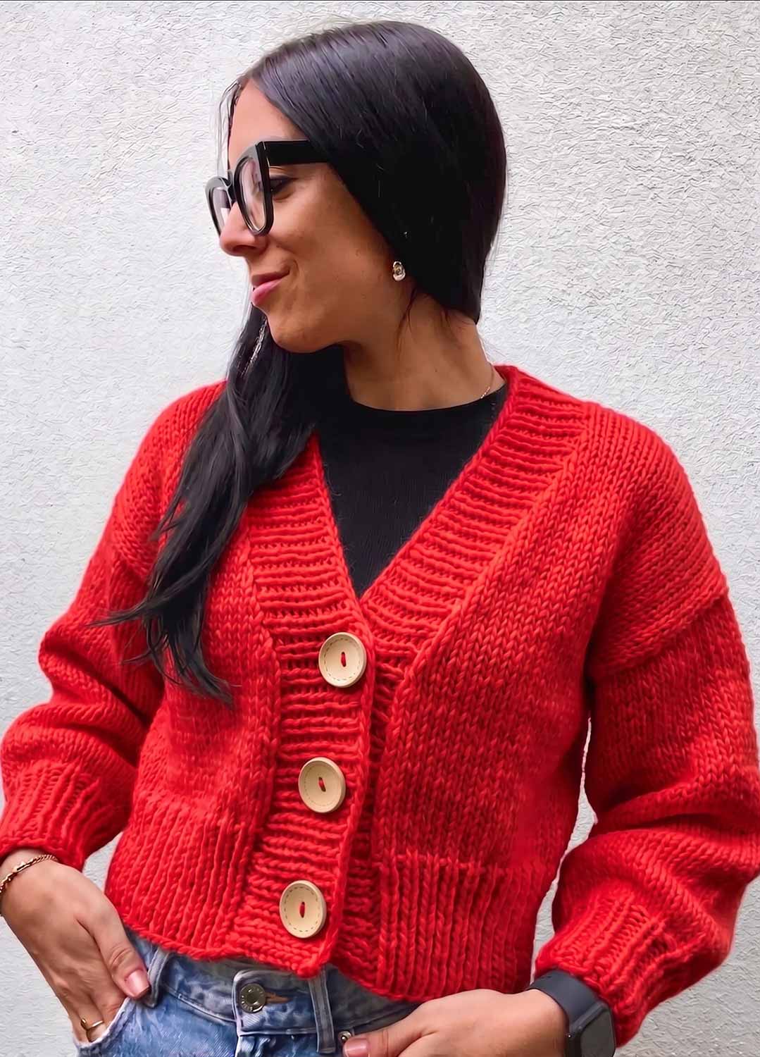 Tupelo Cardigan Kit - Yummy Yarn Fine Version - Image 2