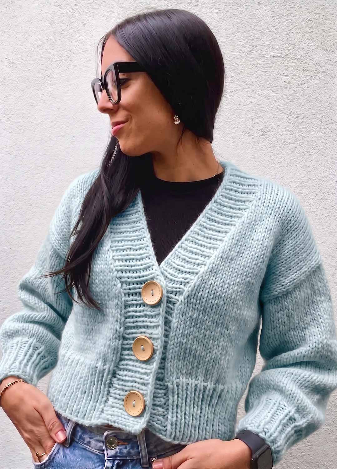 Tupelo Cardigan Kit - Yummy Yarn Fine Version - Image 8