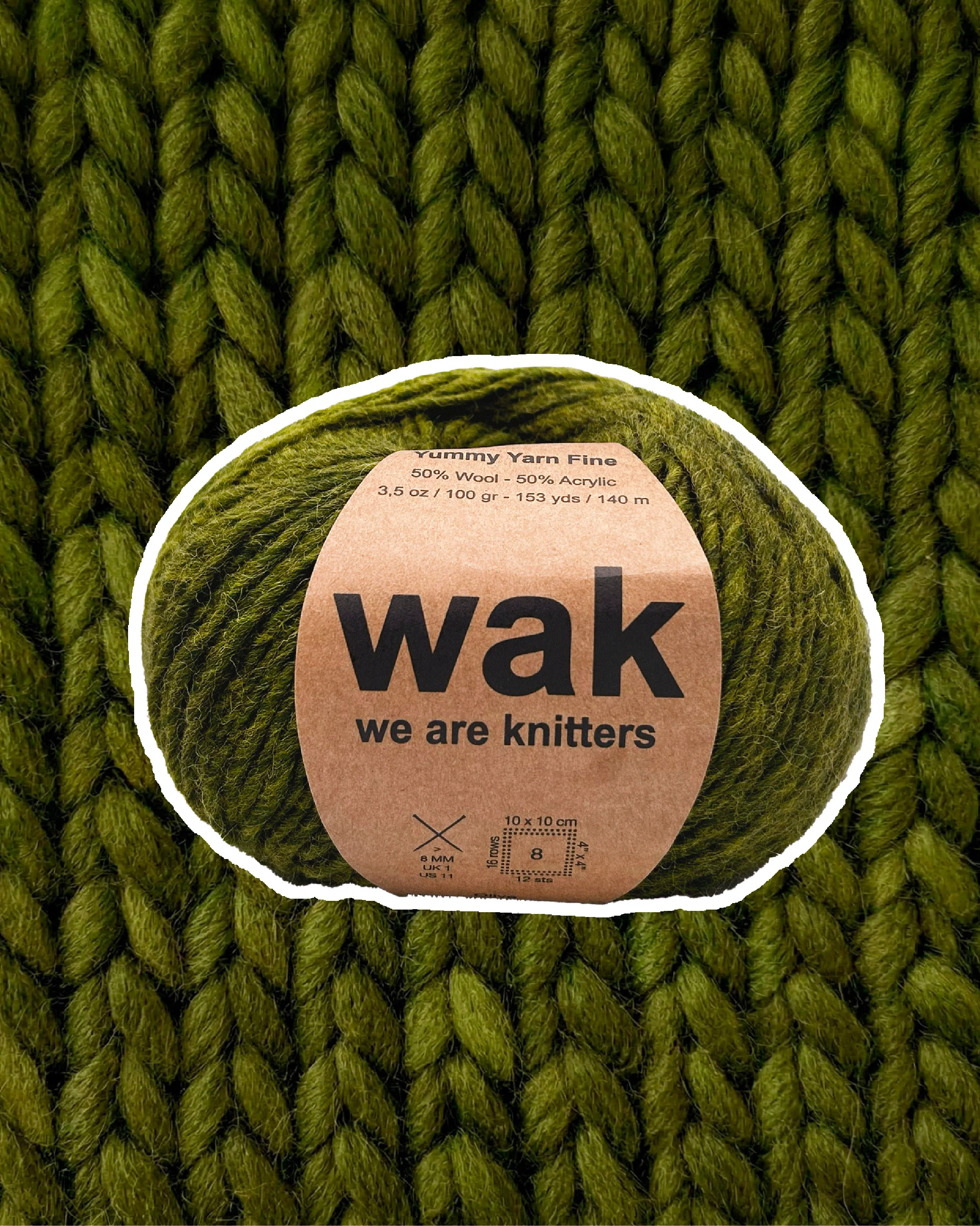 Yummy Yarn Fine Olive - Image 4
